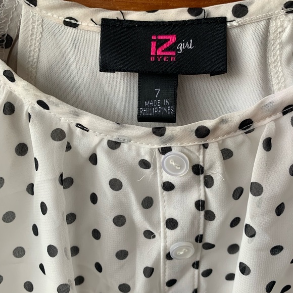 Polka dot pencil bottom dress Girls Size 7 - Picture 2 of 4